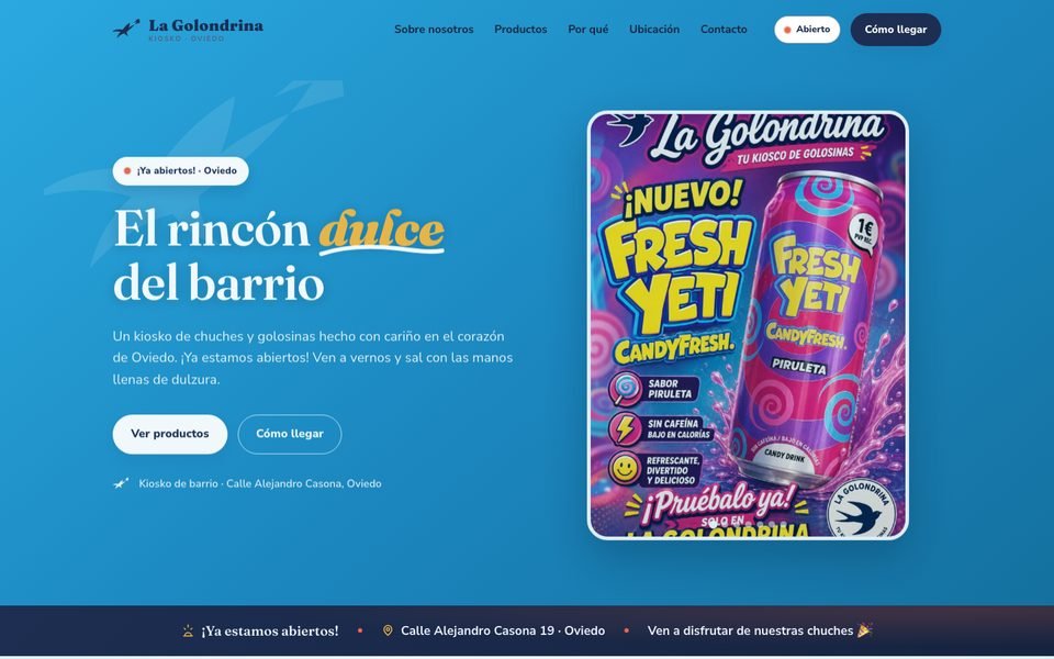 Web del Kiosko La Golondrina