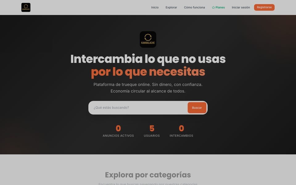 Plataforma de trueque Kambalache365