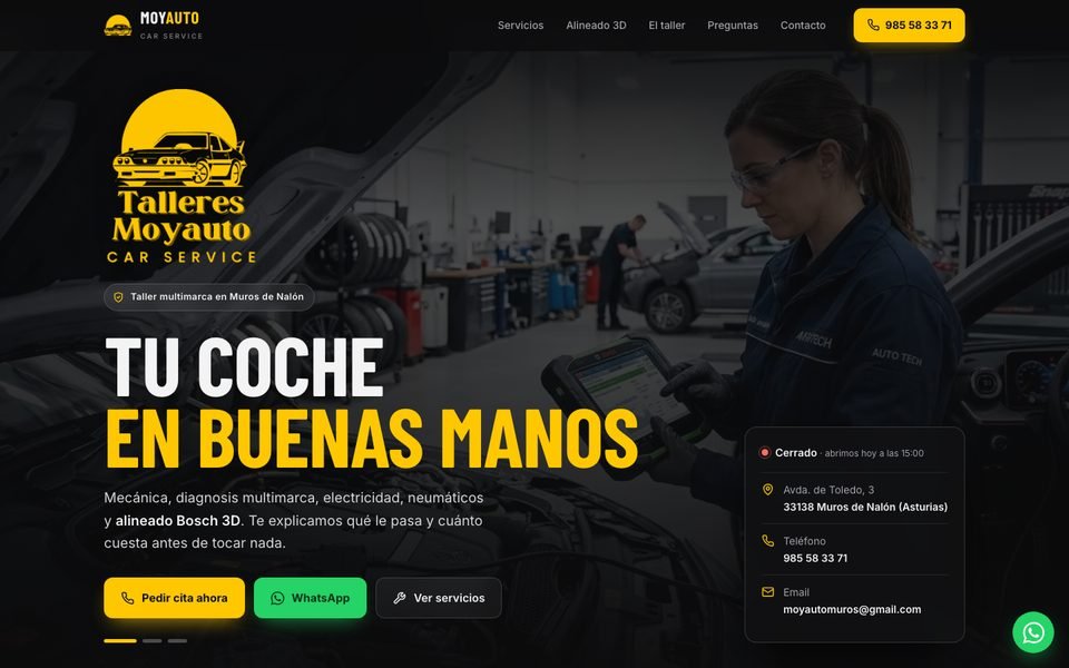 Web de Talleres Moyauto